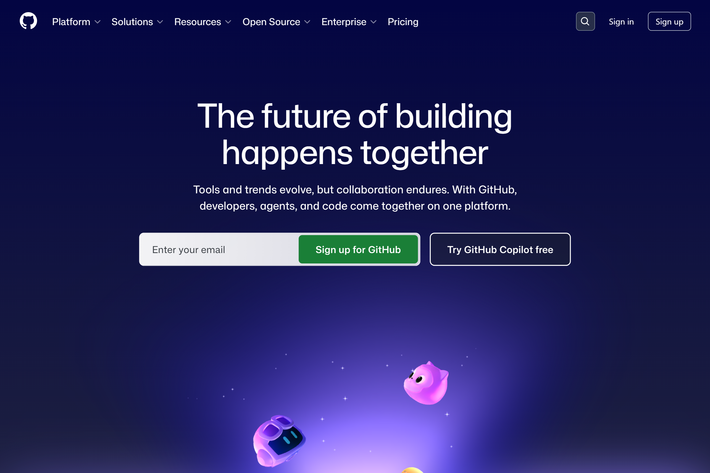 GitHub website preview